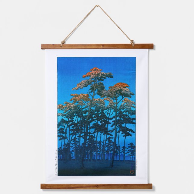 Tapisserie Suspendue ukiyoe - hasui - No.46 Hikawa Park à Omiya - (Recto)