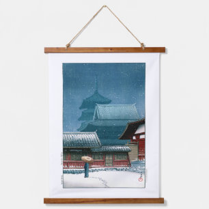 Tapisserie Suspendue Ukiyoe - hasui - Temple No.31 Tennoji à Osaka -