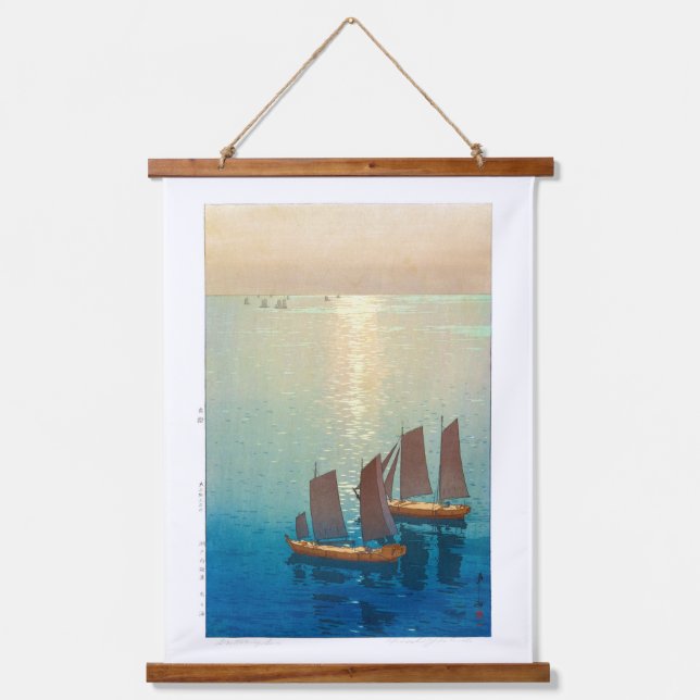 Tapisserie Suspendue ukiyoe - Yoshida - 01 - Mer scintillante (Recto)