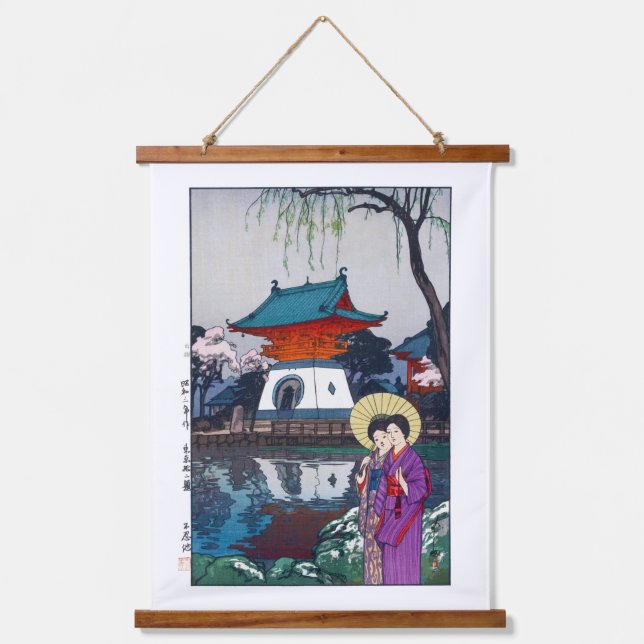 Tapisserie Suspendue ukiyoe - Yoshida - 13 - Shinobazu Pond - (Recto)