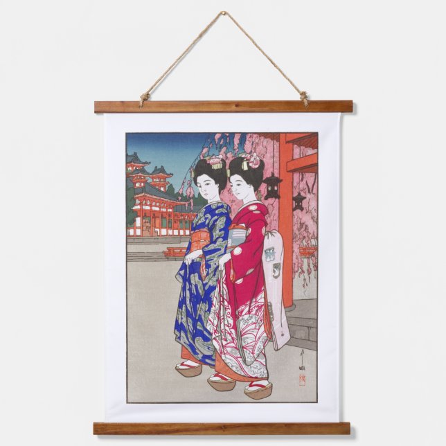 Tapisserie Suspendue ukiyoe - Yoshida - 14 - Maiko - (Recto)