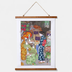 Tapisserie Suspendue ukiyoe - Yoshida - 16 - Honest Greengrocery, Nezu
