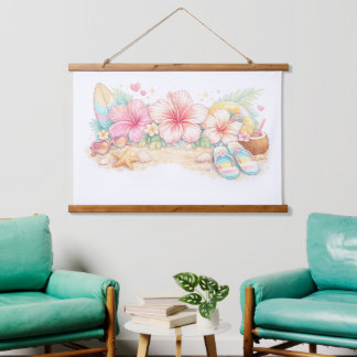 Tapisserie Suspendue Un beau design estival inspiré des fleurs
