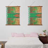 Un foulard indien joliment conçu en vert et o