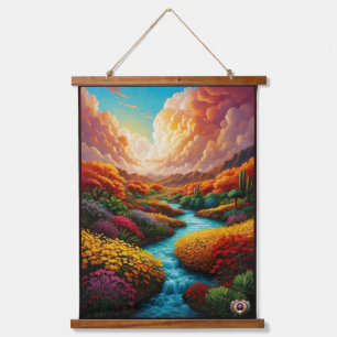 Tapisserie Suspendue Un paysage d'Imaginaire à couper le souffle Art IA