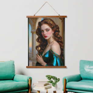 Tapisserie Suspendue Un portrait enchanteur de l'impératrice émeraude