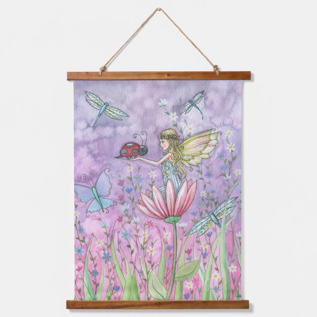 Tapisserie Suspendue Une oeuvre de Fée et de Papillon conviviale (Recto)