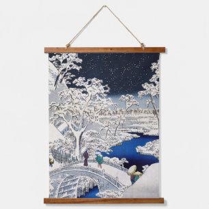 Tapisserie Suspendue Utagawa Hiroshige - Pont des tambours à Meguro