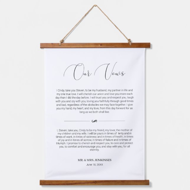 Tapisserie Suspendue Vaches Mariages de l'anniversaire de script délica (Recto)