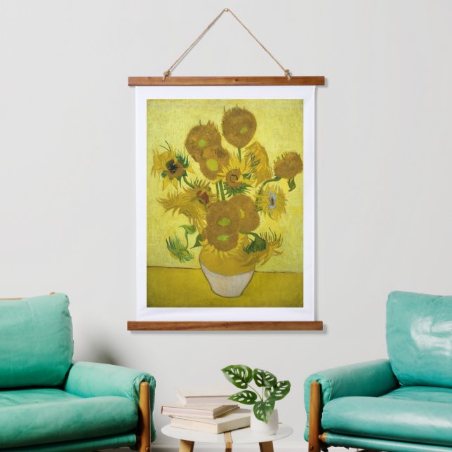 Tapisserie Suspendue Van Gogh - Sunflowers, 4ème version, répétition (Salon)