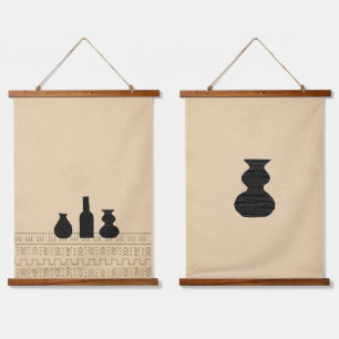 Tapisserie Suspendue Vases boho Abstraites