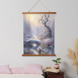 Tapisserie Suspendue Véritable merveille d'hiver Art du paysage