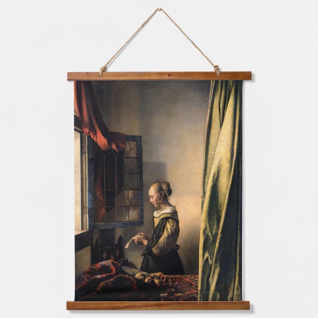 Tapisserie Suspendue Vermeer - Fille lisant une lettre à une fenêtre ou (Recto)