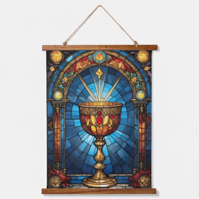 Tapisserie Suspendue Verre de Saint Graal catholique (Recto)