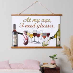 Tapisserie Suspendue Verres à vin SlipperyJoe's jeu de mots coquin roug
