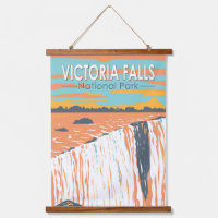 Victoria Falls National Park Travel Art Vintage