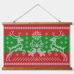 Tapisserie Suspendue Vilain chandail cloches Xmas rennes crochet