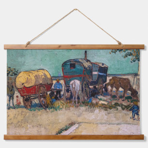 Tapisserie Suspendue Vincent van Gogh - Caravanes, camp de gitans près 