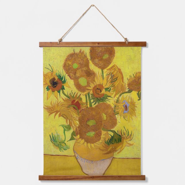 Tapisserie Suspendue Vincent van Gogh - Vase avec quinze tournesols (Recto)