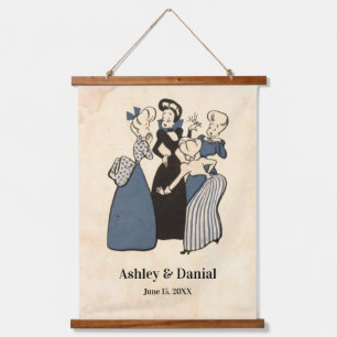 Tapisserie Suspendue Vintage Retro Vieux Funny Proposition Ring les ann