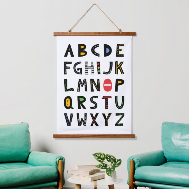 Tapisserie Suspendue Voitures Alphabet Nursery Salle Enfants (Salon)