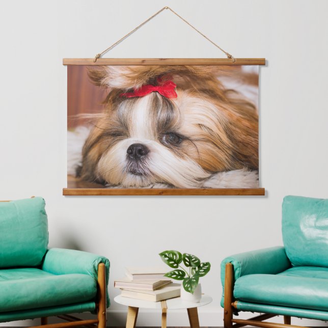 Tapisserie Suspendue Votre chiot chien animal de compagnie photo art pe (Salon)