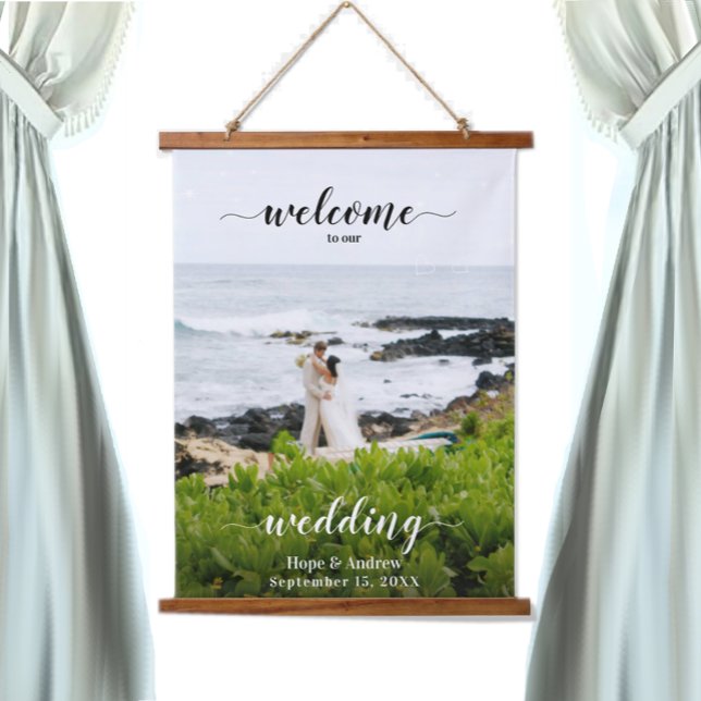 Tapisserie Suspendue Votre Mariage photo carte de siège et Affiche de b (Créateur téléchargé)
