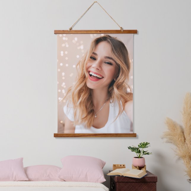 Tapisserie Suspendue Votre visage pour un anniversaire personnalisé (Chambre à coucher)