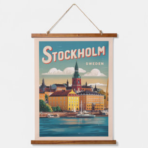 Tapisserie Suspendue voyage en suède à stockholm cadeaux vintages au bo