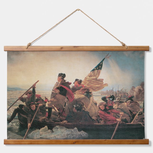 Tapisserie Suspendue Washington Traverser le Delaware par Emanuel Leutz (Devant)