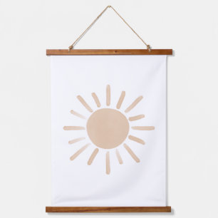 Tapisserie Suspendue Watercolor Sun Genre Neutre Nursery