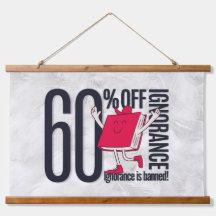 Whimsical Feather Education Ignorance Banned Wood 