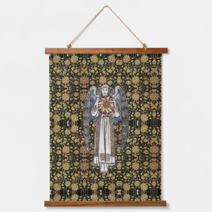 Tapisserie Suspendue William * Morris Black and Gold Floral Angel