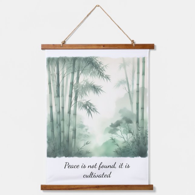 Tapisserie Suspendue Wood Topped Wall Tapestry Paz (Recto)