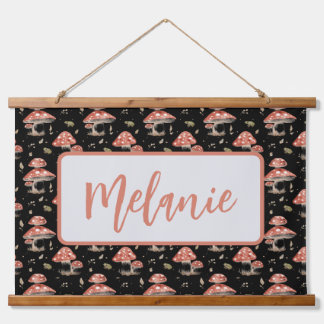 Tapisserie Suspendue Woodland Frogs & Fly Agaric Mushrooms Watercolor