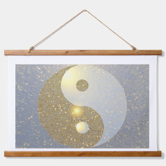 Tapisserie Suspendue Ying Yang en or