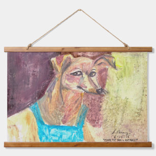 Tapisserie Suspendue "Ziggy le chien en salopette"