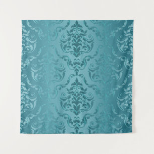 Tapisserie vintage cyan de mur d'impression de