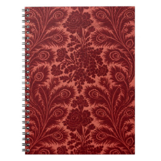 Tapisserie vintage Velours rouge Carnet spiral