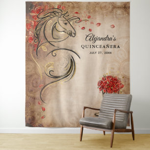 Tapisseries de Fond Photographique Rustique Cheval