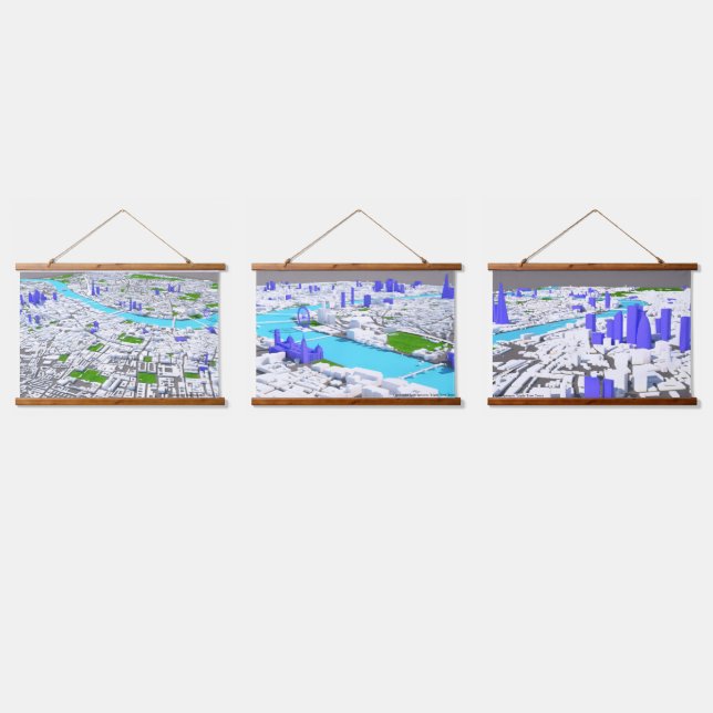 Tapisseries Londres triples 3D (Tripler)