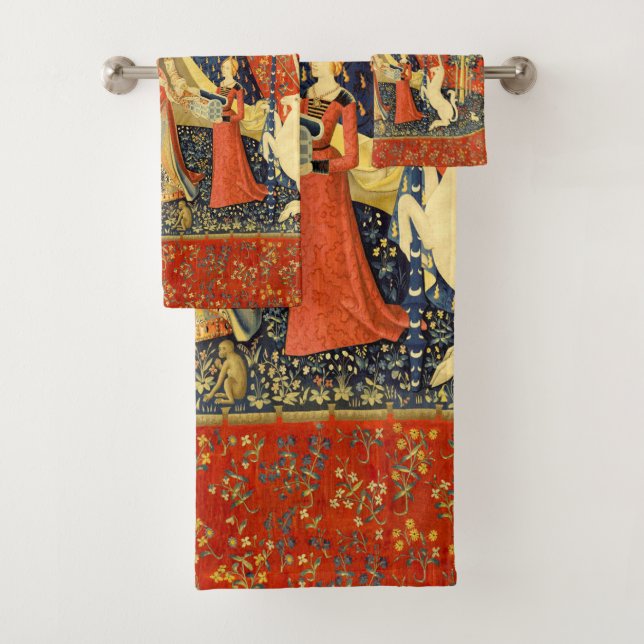 Tapisseries Unicorne Lady Legend Médiéval (En situation)