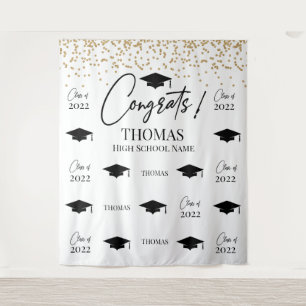 Tapiz Step and repeat Graduation Backdrop banner Tapestry