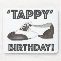 Tappy Birthday Black White Tap Dance Teacher Shoe