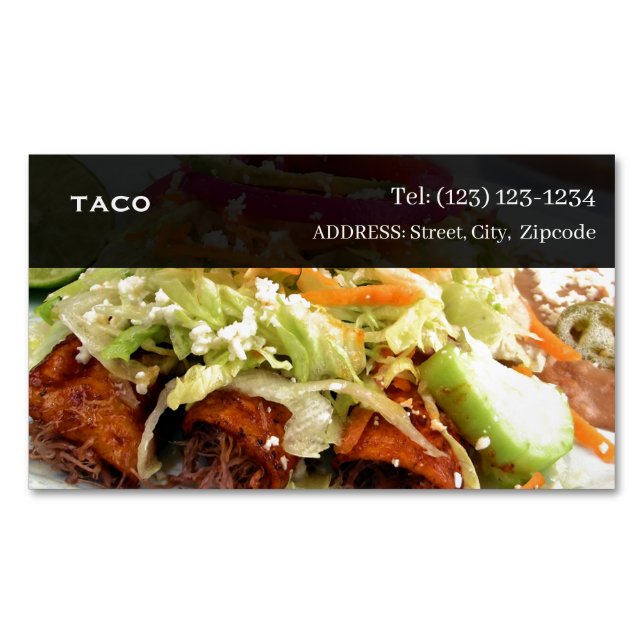 taqueria  services editable   business card (Front)