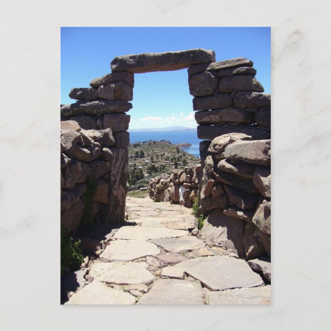 taquile stone arch postcard (Front)