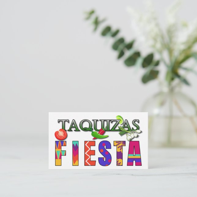 taquizas business card (Standing Front)