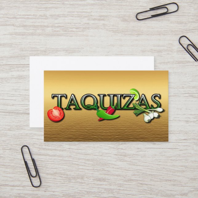 Taquizas Business Card (Front/Back In Situ)