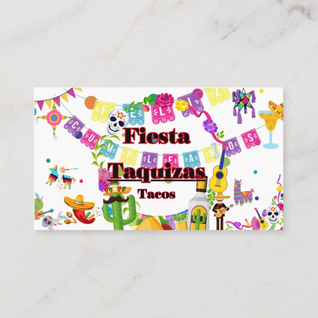 Taquizas Cartes de visite, Tacos Cartes de visite (Dos)