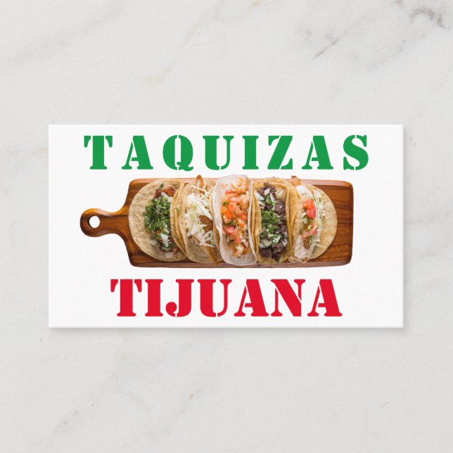 Taquizas tijuana business card (Front)